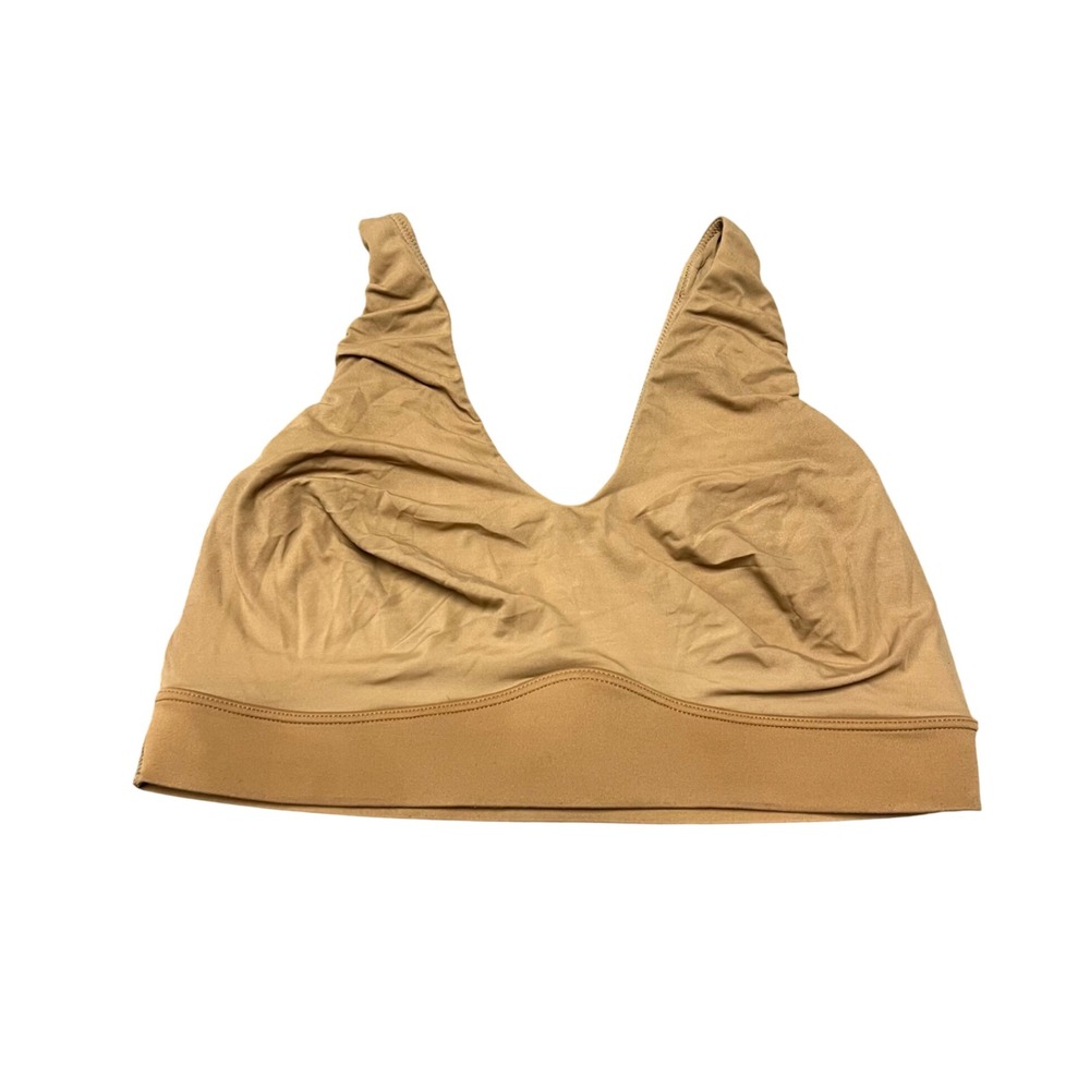 Harper Wilde Bliss Bralette Tan Tan Large Wireless Seamless Lounge Bra V-Neck